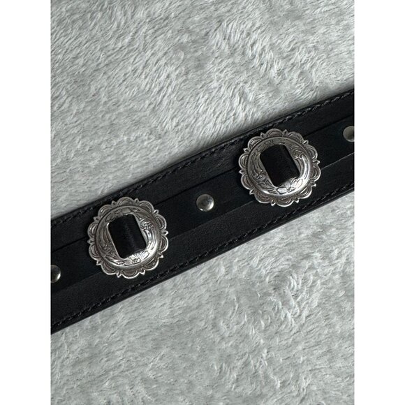 Kate Cate Western Style Womens M Calfskin Belt With Silver-Tone Buckle & Embelli main image 9